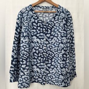 JM Collection Blue Women's Blouse